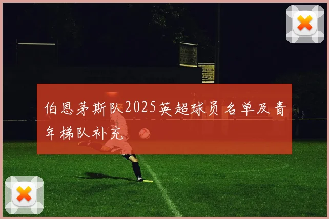 伯恩茅斯队2025英超球员名单及青年梯队补充